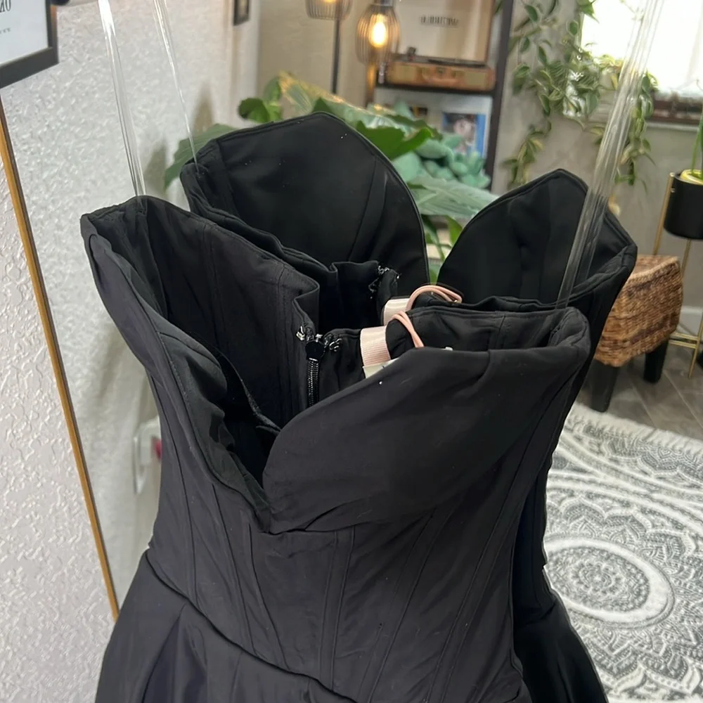 House of CB 'Lady' Black Strapless Midi Dress NWOT - Picture 16 of 17